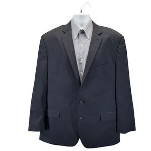 Ralph Lauren Men Sz 50R Blazer Dillard's Navy Blue Pinstripe Classic Wool Jacket